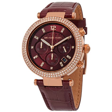 michael kors watch womens red|mk6986.